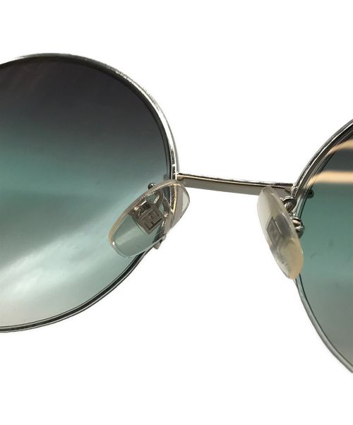 FENDI（フェンディ）FENDI (フェンディ) ラウンドフレームサングラス シルバー×ベージュ サイズ:55□21 140の古着・服飾アイテム