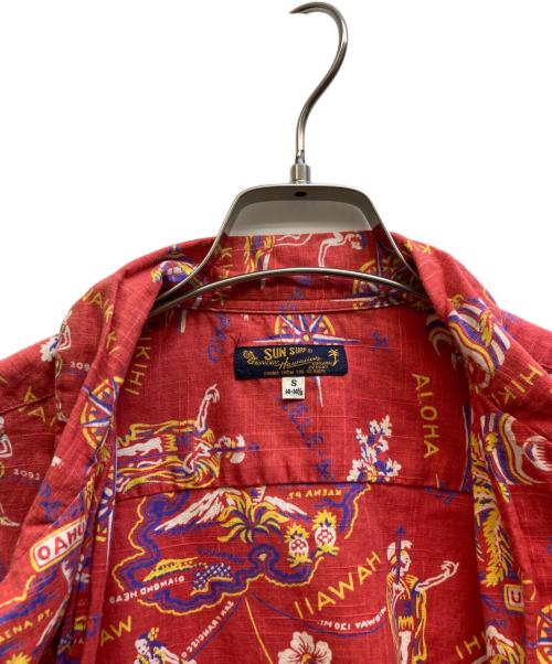 Sun Surf（サンサーフ）Sun Surf (サンサーフ) アロハシャツ レッド サイズ:Sの古着・服飾アイテム