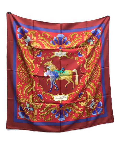 HERMES（エルメス）HERMES (エルメス) カレ90/CHEVAL TURC トルコの馬 レッドの古着・服飾アイテム