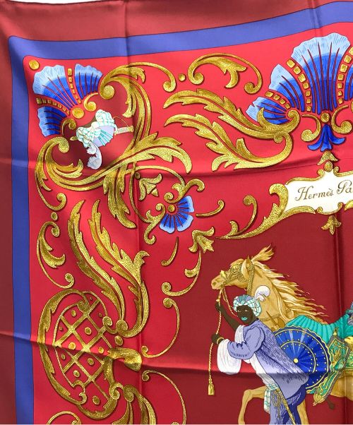 HERMES（エルメス）HERMES (エルメス) カレ90/CHEVAL TURC トルコの馬 レッドの古着・服飾アイテム