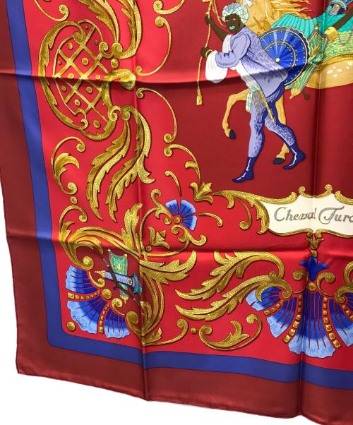 HERMES（エルメス）HERMES (エルメス) カレ90/CHEVAL TURC トルコの馬 レッドの古着・服飾アイテム