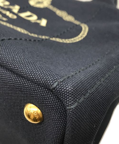 PRADA（プラダ）PRADA (プラダ) CANAPA 2WAYバッグ ネイビーの古着・服飾アイテム
