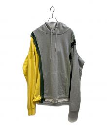 DIESEL（ディーゼル）の古着「切替プルオーバーパーカー」｜グレー×グリーン