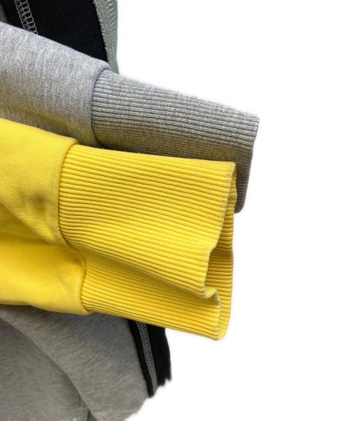 DIESEL（ディーゼル）DIESEL (ディーゼル) 切替プルオーバーパーカー グレー×グリーン サイズ:Lの古着・服飾アイテム