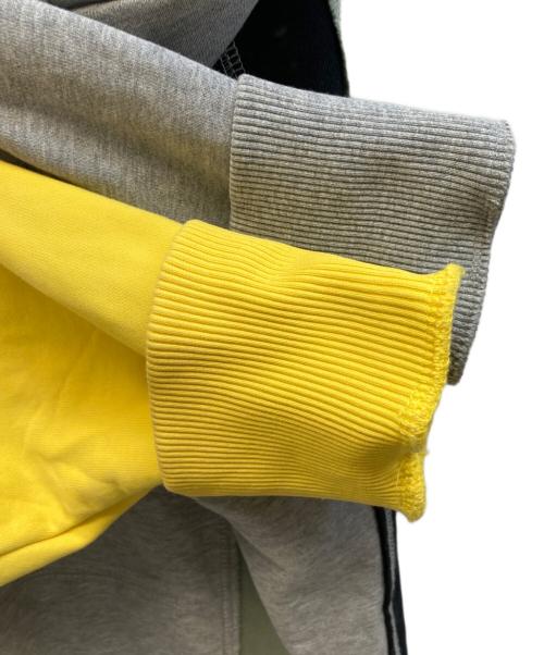 DIESEL（ディーゼル）DIESEL (ディーゼル) 切替プルオーバーパーカー グレー×グリーン サイズ:Lの古着・服飾アイテム