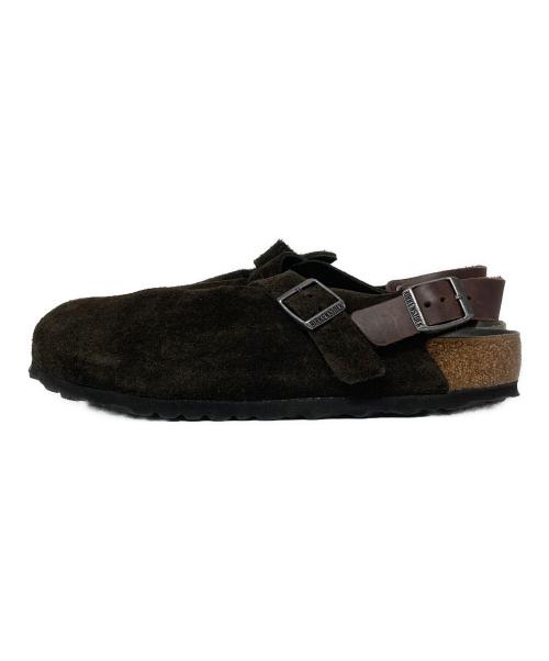 BIRKENSTOCK（ビルケンシュトック）BIRKENSTOCK (ビルケンシュトック) TOKIO スエードサボサンダル ブラウン サイズ:26.5cmの古着・服飾アイテム