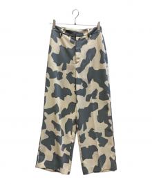 UNITED ARROWS（ユナイテッドアローズ）の古着「ブロックプリント パンツ」｜ベージュ×ブルー