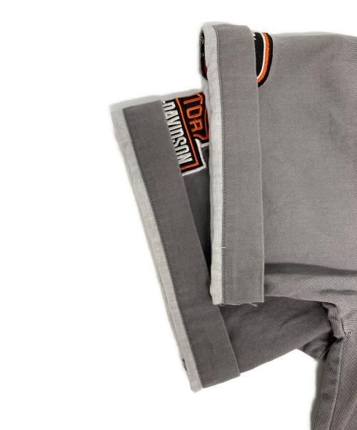 HARLEY-DAVIDSON（ハーレーダビッドソン）HARLEY-DAVIDSON (ハーレーダビッドソン) 刺繍オープンカラーシャツ グレー サイズ:Sの古着・服飾アイテム