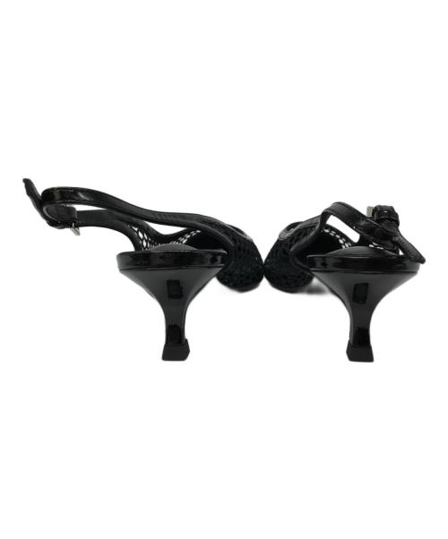 TONY BIANCO（トニービアンコ）TONY BIANCO (トニービアンコ) ポインテッドトゥメッシュミュール ブラック サイズ:6の古着・服飾アイテム