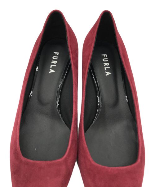 FURLA（フルラ）FURLA (フルラ) スエードヒールパンプス ワインレッド サイズ:38 未使用品の古着・服飾アイテム
