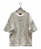 MAISON SPECIALメゾンスペシャル）の古着「Catch Washer Logo Embroidery Prime-Over Crew Neck T-shirt」｜ホワイト