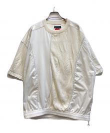 MAISON SPECIAL（メゾンスペシャル）の古着「Different Material Combination Prime-Over Crew Neck T-Shirt」｜アイボリー