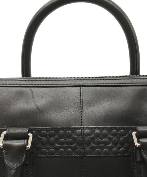 COACH（コーチ）COACH (コーチ) Gramercy Leather Zip Top Briefcase ブラックの古着・服飾アイテム