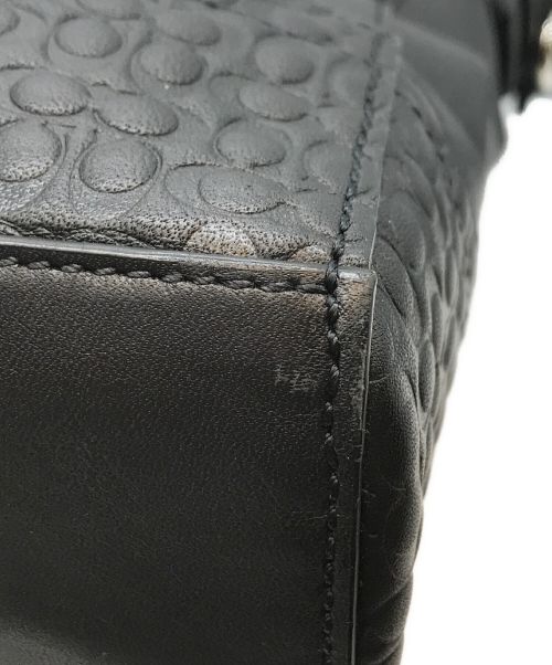 COACH（コーチ）COACH (コーチ) Gramercy Leather Zip Top Briefcase ブラックの古着・服飾アイテム