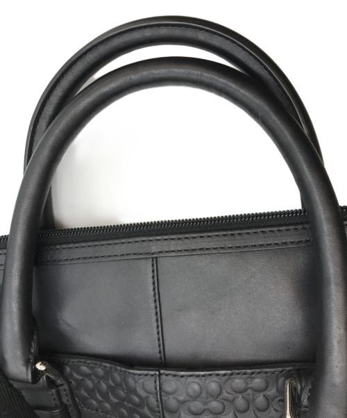 COACH（コーチ）COACH (コーチ) Gramercy Leather Zip Top Briefcase ブラックの古着・服飾アイテム
