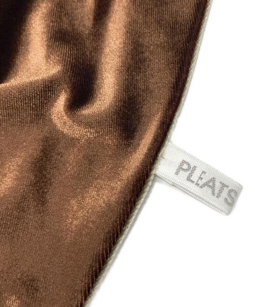 PLEATS PLEASE（プリーツプリーズ）PLEATS PLEASE (プリーツプリーズ) ベロアショール ブラウン サイズ:₋の古着・服飾アイテム