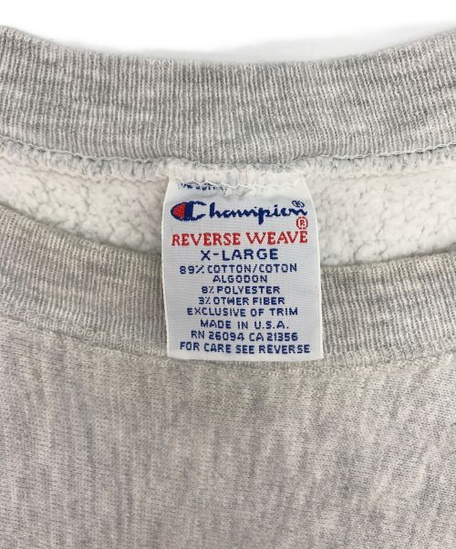 Champion REVERSE WEAVE（チャンピオン リバース ウィーブ）Champion REVERSE WEAVE (チャンピオン リバースウィーブ) 90’S リバースウィーブスウェット グレー サイズ:XLの古着・服飾アイテム