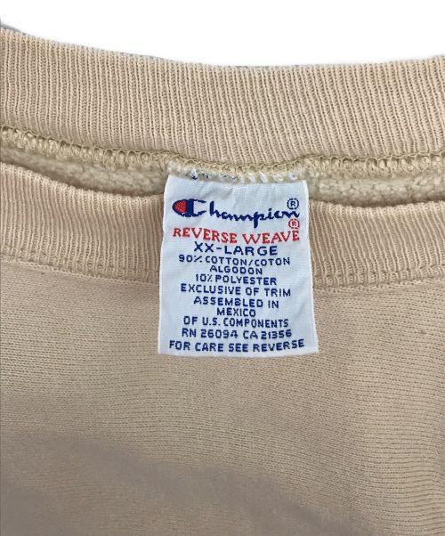 Champion REVERSE WEAVE（チャンピオン リバース ウィーブ）Champion REVERSE WEAVE (チャンピオン リバースウィーブ) 90’S リバースウィーブスウェット ベージュ サイズ:XX-LARGEの古着・服飾アイテム