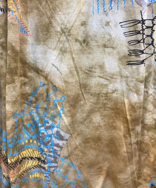 LEONARD（レオナール）LEONARD (レオナール) 総柄ワンピース ベージュ サイズ:Lの古着・服飾アイテム