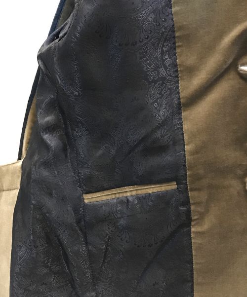 DOLCE & GABBANA（ドルチェ＆ガッバーナ）DOLCE & GABBANA (ドルチェ＆ガッバーナ) ベロア2Bジャケット ブラウン サイズ:44の古着・服飾アイテム