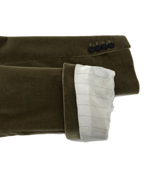 DOLCE & GABBANA（ドルチェ＆ガッバーナ）DOLCE & GABBANA (ドルチェ＆ガッバーナ) ベロア2Bジャケット ブラウン サイズ:44の古着・服飾アイテム