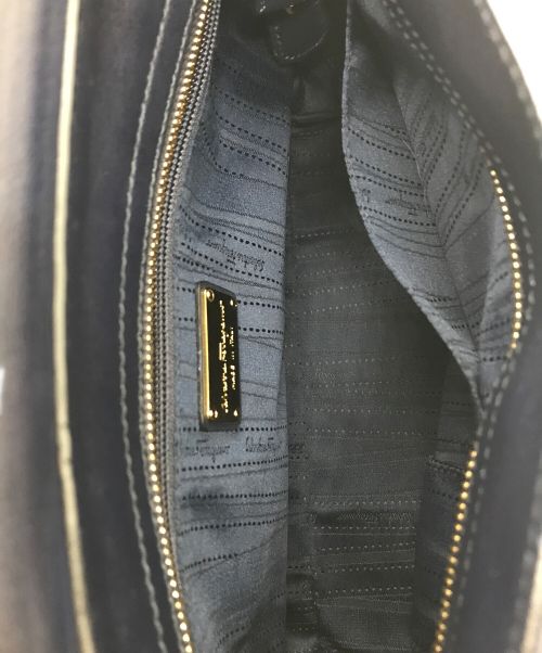 Salvatore Ferragamo（サルヴァトーレ フェラガモ）Salvatore Ferragamo (サルヴァトーレ フェラガモ) ソフィア ミディアム2WAYバッグ ネイビーの古着・服飾アイテム