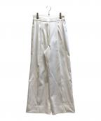 YORIヨリ）の古着「ノンアイロンワイドパンツ」｜ホワイト