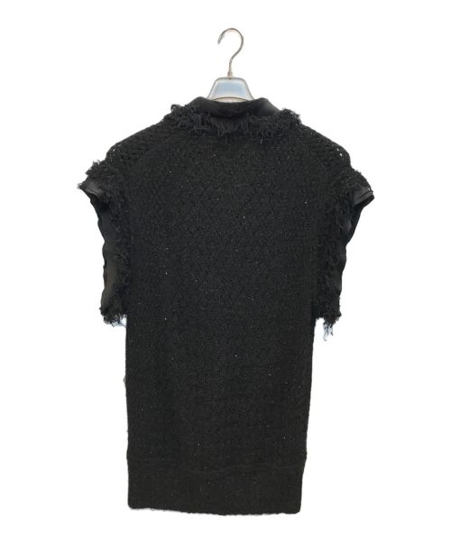 Curensology（カレンソロジー）Curensology (カレンソロジー) エトワールニットツイードベスト ブラック サイズ:FREEの古着・服飾アイテム