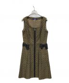 M'S GRACYエムズグレイシー）の古着「Monogram Jumper Skirt」｜ブラウン