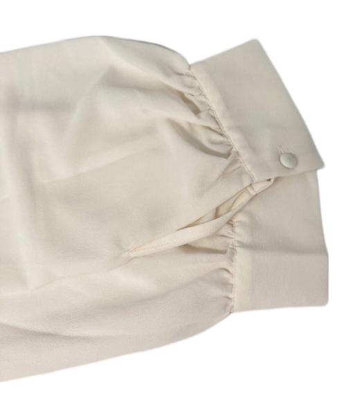 ANAYI（アナイ）ANAYI (アナイ) クレープジョーゼットレースブラウス ホワイト サイズ:38の古着・服飾アイテム