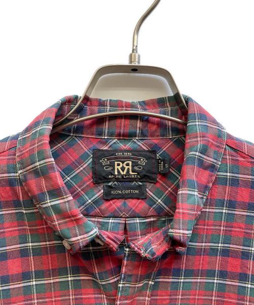 RRL（ダブルアールエル）RRL (ダブルアールエル) ボタンダウンチェックシャツ レッド サイズ:Sの古着・服飾アイテム