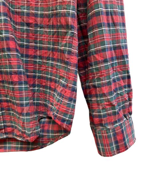 RRL（ダブルアールエル）RRL (ダブルアールエル) ボタンダウンチェックシャツ レッド サイズ:Sの古着・服飾アイテム