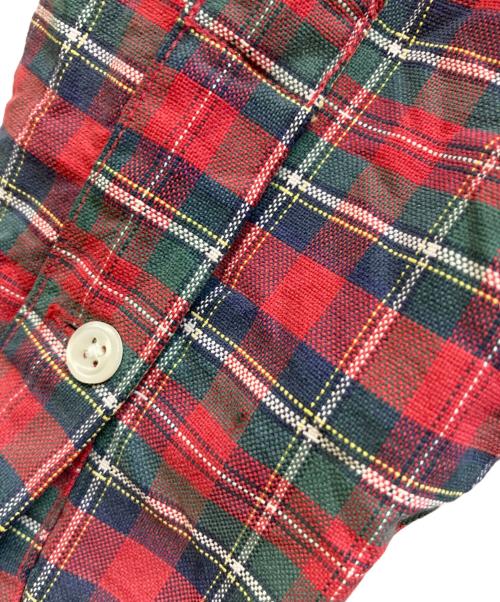 RRL（ダブルアールエル）RRL (ダブルアールエル) ボタンダウンチェックシャツ レッド サイズ:Sの古着・服飾アイテム
