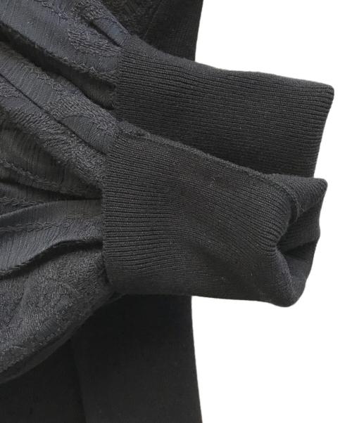 JILL STUART（ジルスチュアート）JILL STUART (ジルスチュアート) シフォンエンブロイダリーニットトップス ブラック サイズ:FRの古着・服飾アイテム