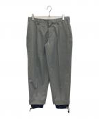 KOLORカラー）の古着「ウーリータフタトラウザーパンツ」｜グレー