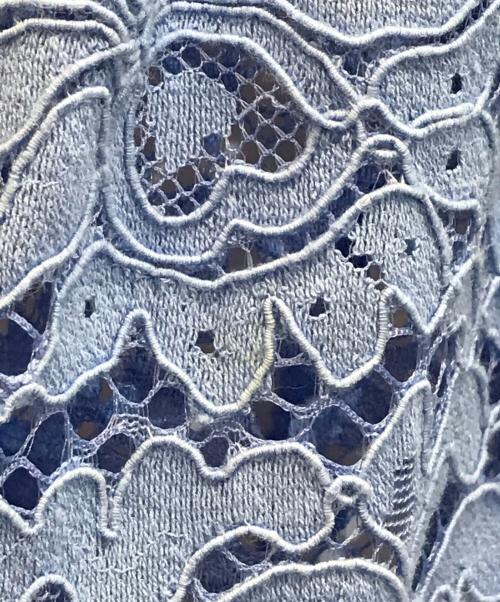 BAUM UND PFERDGARTEN（バウムウンドヘルガーデン）BAUM UND PFERDGARTEN (バウムウンドヘルガーデン) フラワーレースノースリーブワンピース ブルー サイズ:36の古着・服飾アイテム