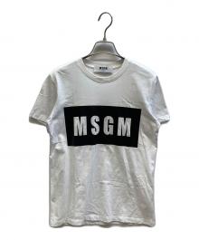 MSGM（エムエスジーエム）の古着「ボックスロゴTシャツ」｜ホワイト
