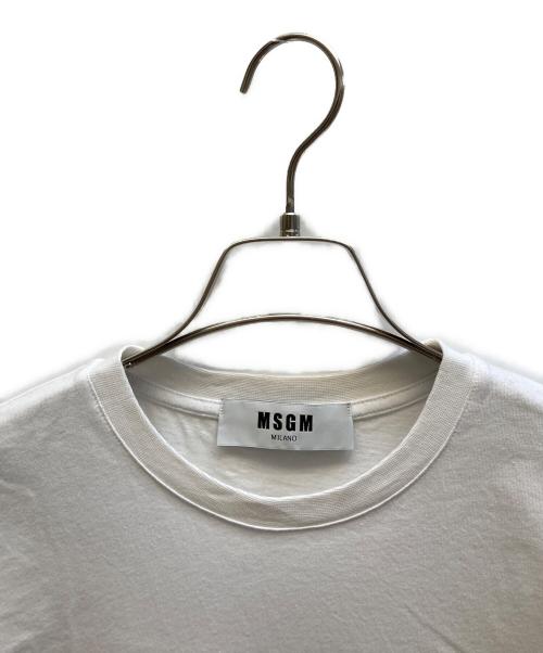 MSGM（エムエスジーエム）MSGM (エムエスジーエム) ボックスロゴTシャツ ホワイト サイズ:Sの古着・服飾アイテム