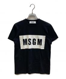 MSGM（エムエスジーエム）の古着「ボックスロゴTシャツ」｜ブラック