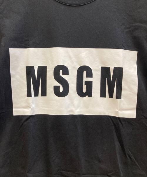 MSGM（エムエスジーエム）MSGM (エムエスジーエム) ボックスロゴTシャツ ブラック サイズ:XSの古着・服飾アイテム
