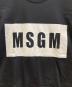 中古・古着 MSGM (エムエスジーエム) ボックスロゴTシャツ ブラック サイズ:XS：5000円