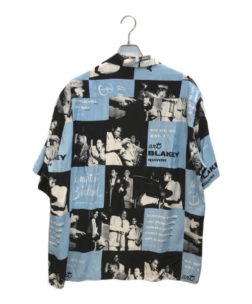WACKO MARIA（ワコマリア）WACKO MARIA (ワコマリア) BLUE NOTE (ブルーノート) S/S HAWAIIAN SHIRT - TYPE-3 ブラック×ブルー サイズ:XXLの古着・服飾アイテム