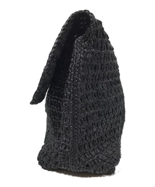 MAISON N.H PARIS（メゾン・エヌ・アッシュ・パリ）MAISON N.H PARIS (メゾン・エヌ・アッシュ・パリ) Raffia UMA Clutch Bag ブラックの古着・服飾アイテム