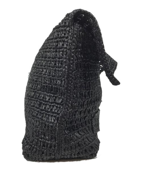 MAISON N.H PARIS（メゾン・エヌ・アッシュ・パリ）MAISON N.H PARIS (メゾン・エヌ・アッシュ・パリ) Raffia UMA Clutch Bag ブラックの古着・服飾アイテム