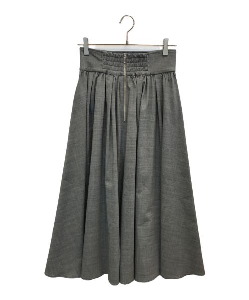 JILL STUART（ジルスチュアート）JILL STUART (ジルスチュアート) タックギャザーロングスカート グレーの古着・服飾アイテム