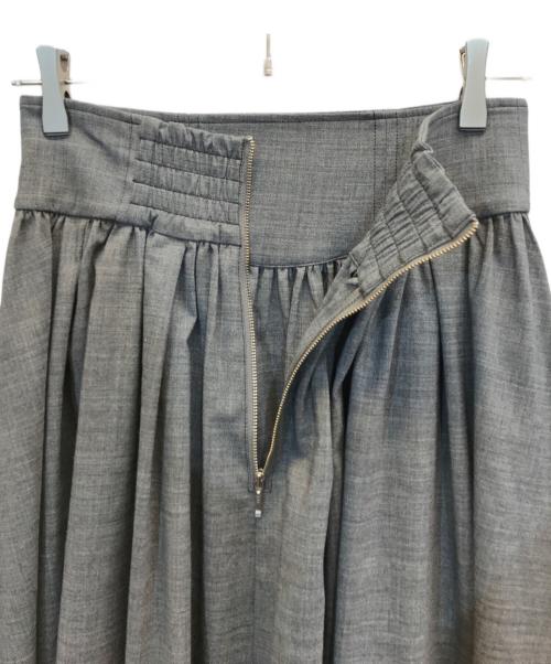 JILL STUART（ジルスチュアート）JILL STUART (ジルスチュアート) タックギャザーロングスカート グレーの古着・服飾アイテム