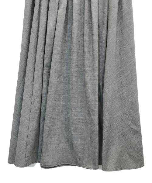 JILL STUART（ジルスチュアート）JILL STUART (ジルスチュアート) タックギャザーロングスカート グレーの古着・服飾アイテム