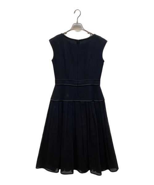 LANVIN COLLECTION（ランバンコレクション）LANVIN COLLECTION (ランバンコレクション) フレンチスリーブワンピース ブラック サイズ:38の古着・服飾アイテム