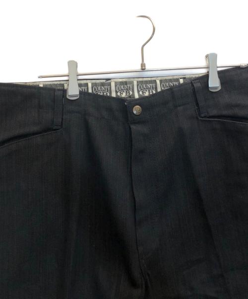 FB COUNTY（エフビーカウンティー）FB COUNTY (エフビーカウンティー) ワイドハーフパンツ ブラック サイズ:38の古着・服飾アイテム