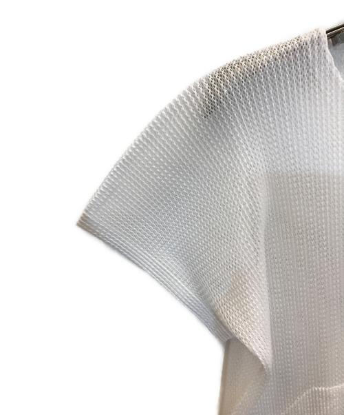 PLEATS PLEASE（プリーツプリーズ）PLEATS PLEASE (プリーツプリーズ) メッシュクロップドカットソー ホワイト サイズ:3の古着・服飾アイテム